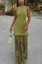 Green Fringe Halter Maxi Dress