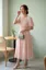Light Pink Solid Midi Dress