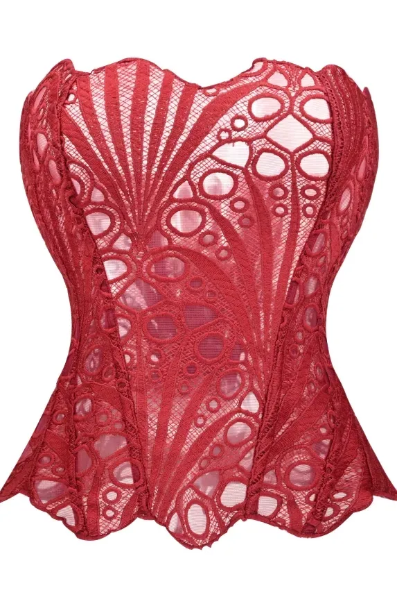 Red Marine Corset Tube Top - Image 1