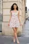 White Floral Square-Neck Mini Dress