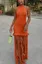 Orange Fringe Halter Maxi Dress