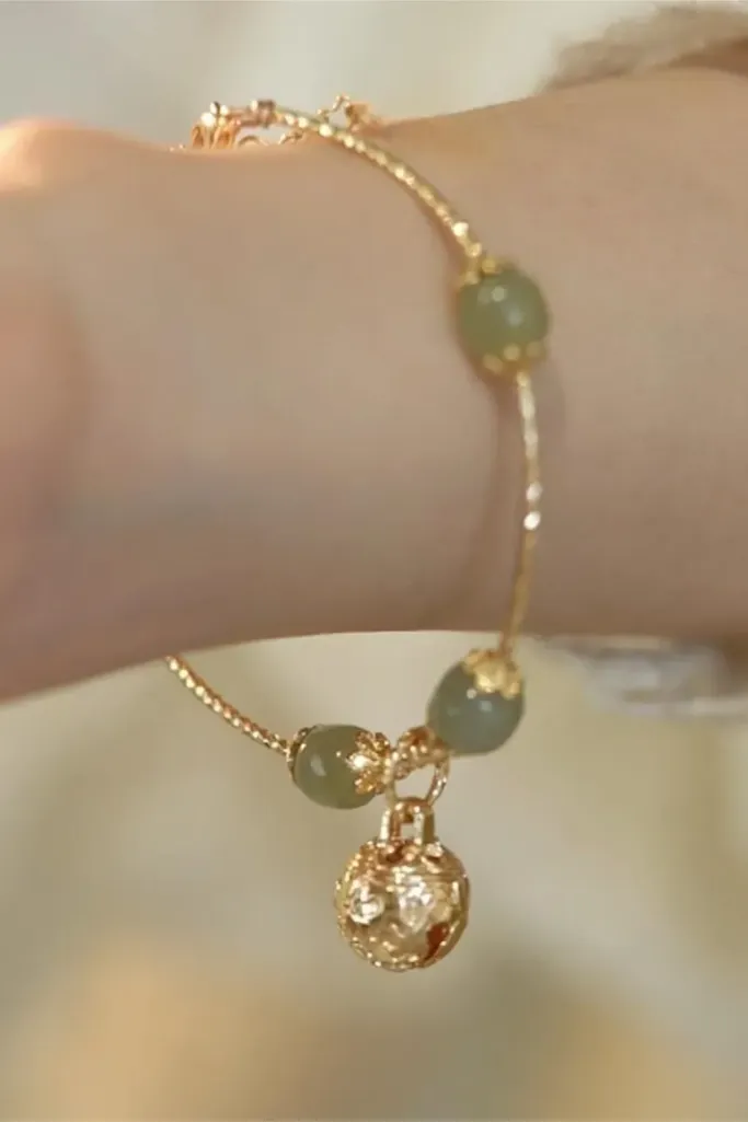 Golden Beaded Chic Bracelet - Image 1