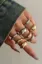 Silver Set Of 8 Statement Rings