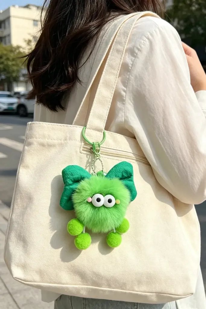 Green Quirky Bag Charm - Image 1