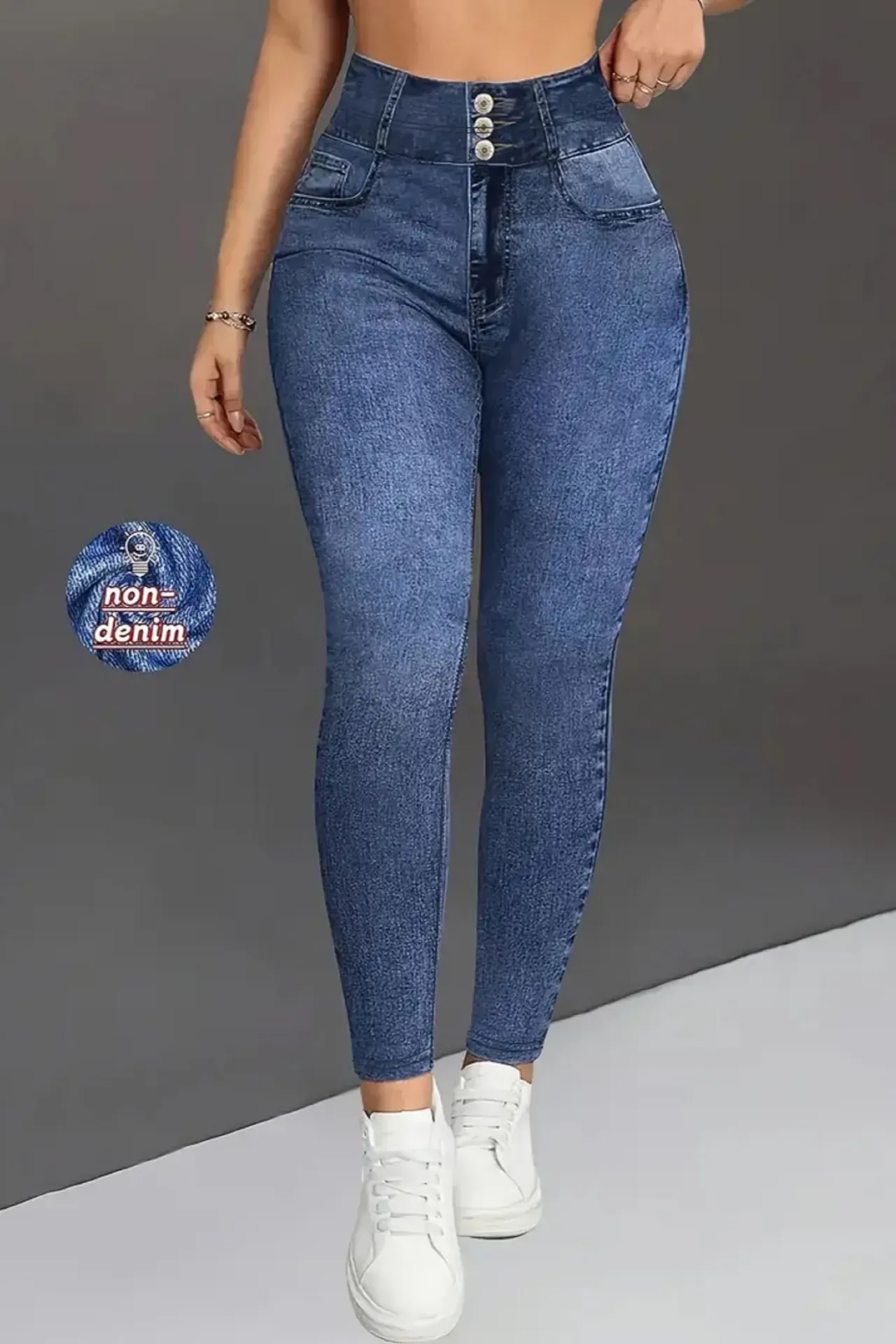 Dark Blue High-Rise Leggings