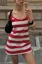 Red Striped A-Line Mini Dress