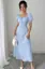 Light Blue Solid Maxi Dress