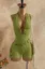 Light Green Cut-Out Halter Neck Romper
