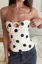 White Polka Dot Tube Top