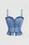 Blue Sweetheart Denim Crop Top