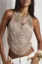Rose Gold Backless Halter Crop Top