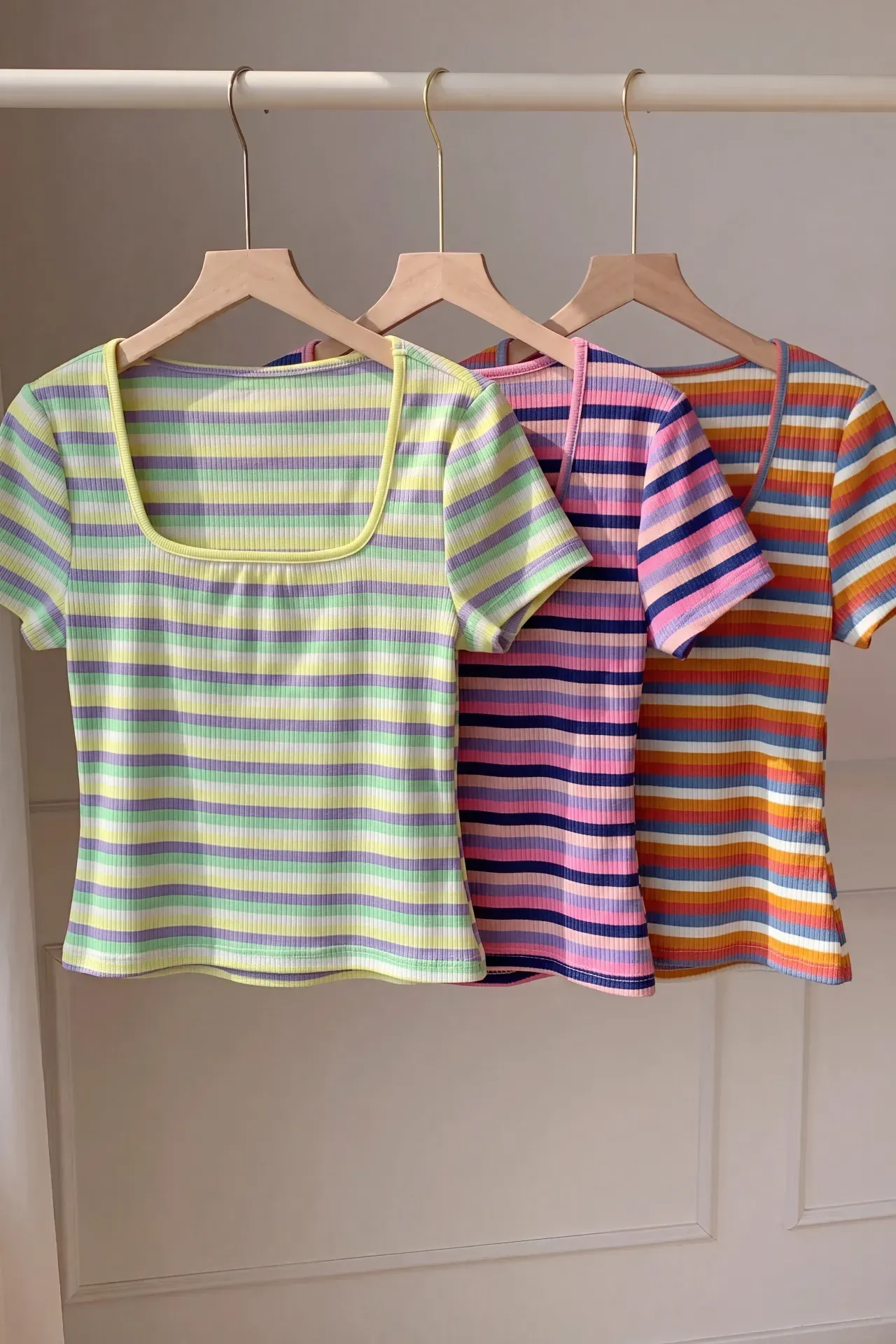 Multi-Colour Set Of 3 Striped T-Shirts