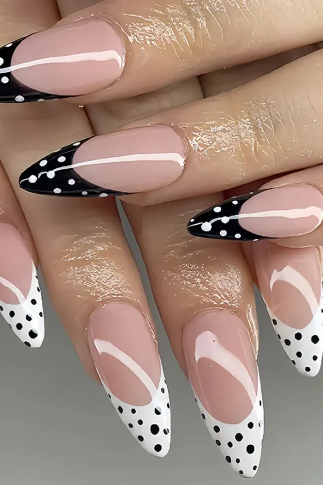 Multi-Colour Polka Dot Press-On-Nails Set - Image 1