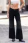 Black Solid Bootcut Jeans