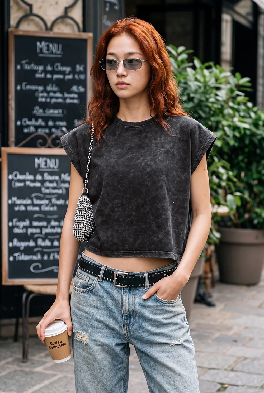 Dark Grey Solid Crew Neck T-Shirt