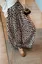 Beige Mid Rise Leopard Pants