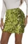 Olive Sequin Bodycon Mini Skirt