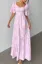Light Pink Floral Sweetheart Maxi Dress