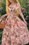 Multi-Colour Floral A-Line Midi Dress