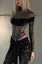 Black Cut Out Sheer Bodysuit