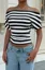 Black Striped Crop T-Shirt