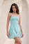 Blue Floral Halter Mini Dress