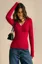 Pink Fitted V-Neck Sweater