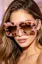 Brown Leopard Print Faux Fur Sunglasses