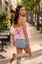 Lightpink Solid V-Neck Peplum Top