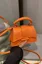 Orange Solid Pu Satchel Bag