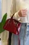 Wine Textured Pu Handbag