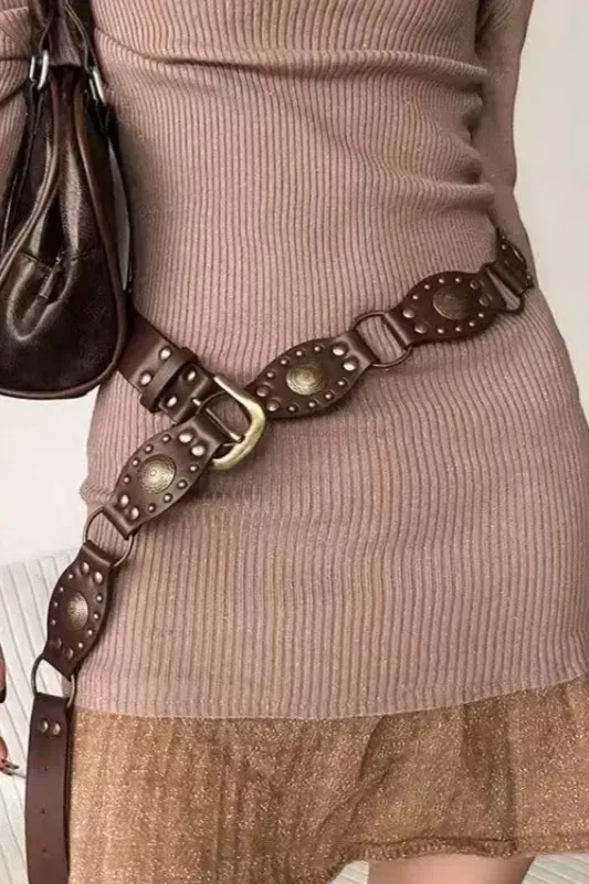 Brown Elegant Statement Belt - Image 1