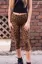 Brown Leopard Print Mid-Calf Leggings