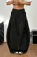 Black Pleated Mid Rise Trousers