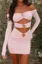 Light Pink Off-Shoulder Mini Dress