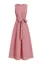 Red Gingham Crew Neck Maxi Dress