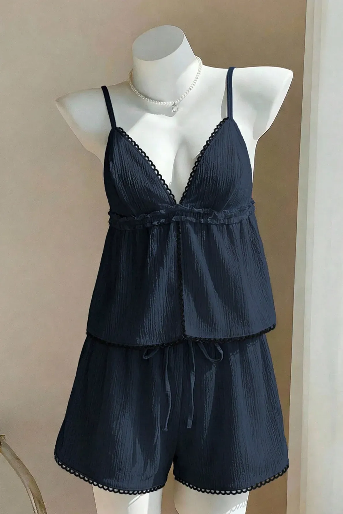 Navy Solid Co-Ords Set