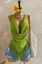 Light Green Fringe Halter Neck Top