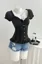 Black Sweetheart Neck Top