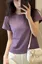 Purple Glitter Crew Neck T-Shirt