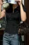 Black Solid Buttoned Shirt