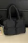 Black Solid Padded Tote Bag