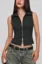 Black Solid Collared Top