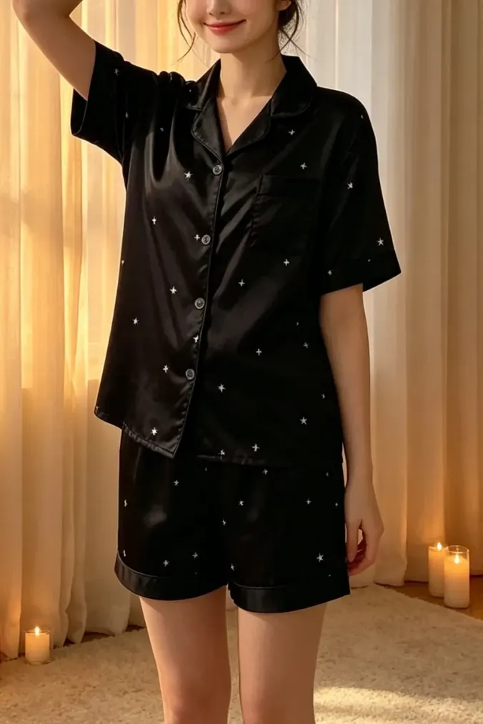 Black Printed Co-Ords Set - Image 1