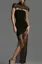 Black Lace Slit Maxi Dress