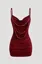 Wine Ruched Bodycon Mini Dress