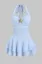Light Blue Embellished Halter Mini Dress