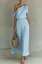 Light Blue Polka Dot Maxi Dress