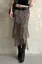 Brown Leopard Print Midi Skirt Without Belt