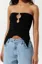 Black Cut-Out Tube Neck Top